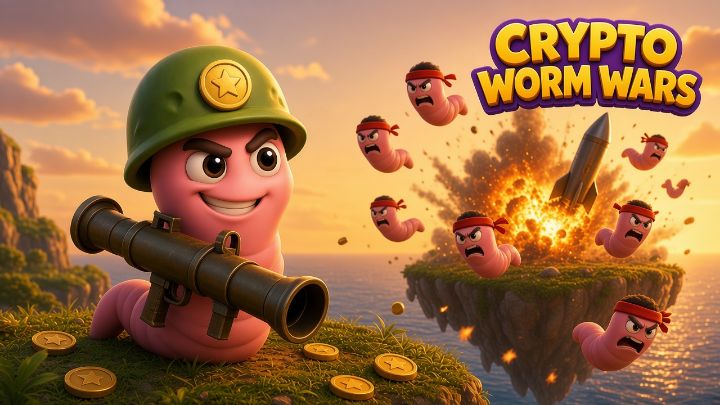 Crypto Worm with a bazooka, Bear worms flying off their island